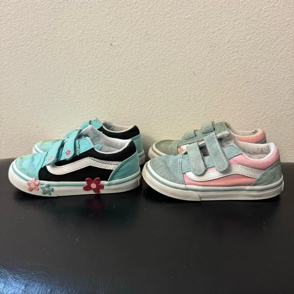 Vans Kids Sneakers – Teal and Pink shoes (Set of 2) - Picture 7 of 14